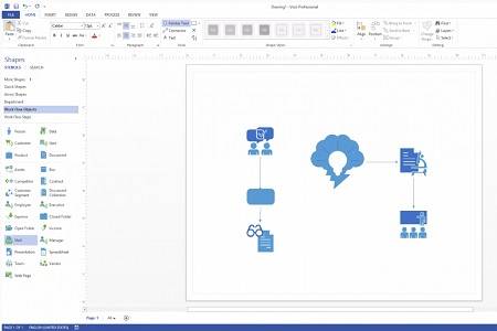 Microsoft Visio Professional 2013 Menu