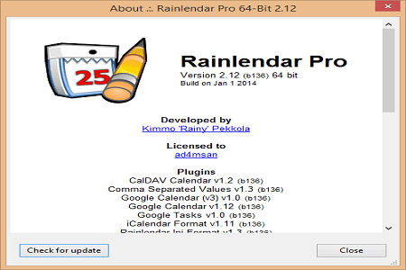 rainlendar pro registration