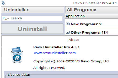 Revo Uninstaller 4.3.1 Menu