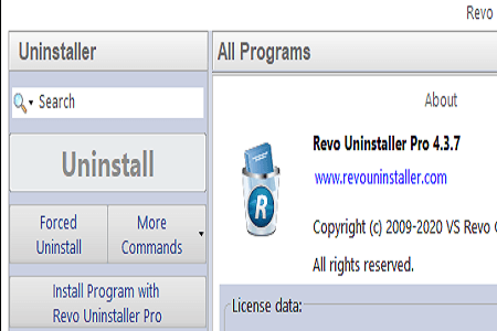 Revo Uninstaller Menu 4.3.7