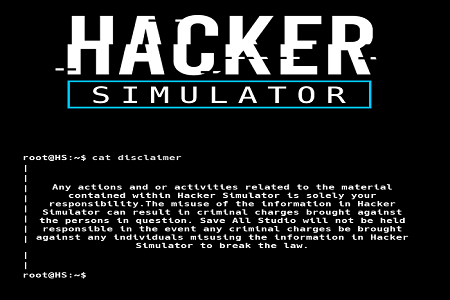 Hacker Simulator Menu
