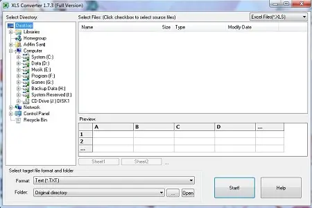 XLS To DBF Converter Menu XLS To DBF Converter Menu