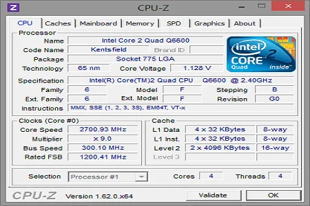 CPU Z Menu
