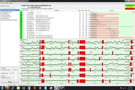 PingPlotter Pro 3.4 Menu