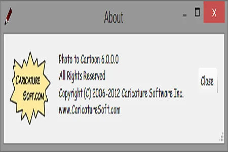 Photo To Cartoon 6.0 Menu