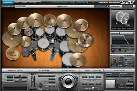 ToonTrack Superior Drummer 2.0 Menu
