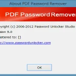PDF Password Remover 5!! PDF Password Remover 5 Menu