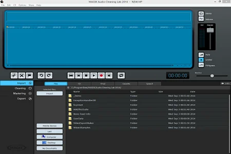 MAGIX Audio Cleaning Menu