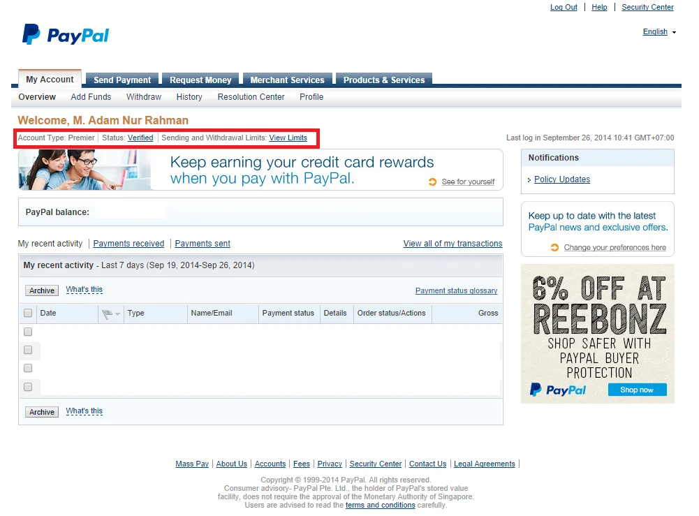 Cara Daftar Dan Verifikasi Paypal!! Paypal 3