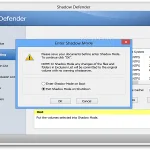 Shadow Defender Menu