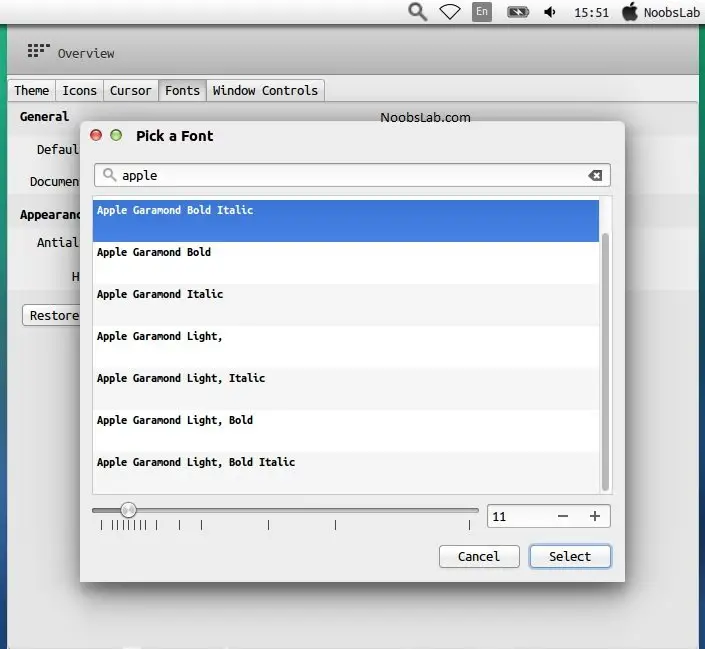 Macbuntu 14.04 Transformation Pack!! Mac Fonts
