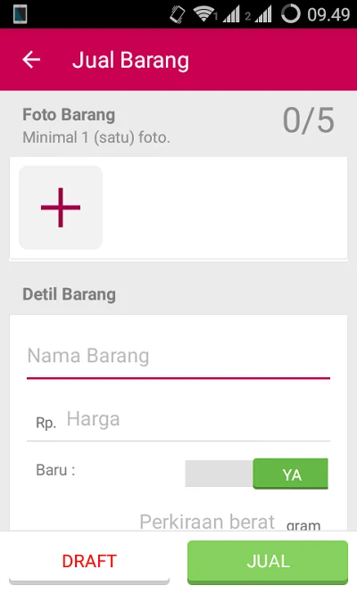 Belanja Mudah Dengan Jari? Yap Bukalapak Apps Jawabnya!! Halaman Jual 1
