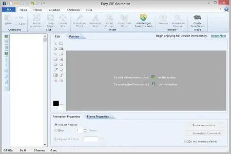 Easy Gif Animator Menu