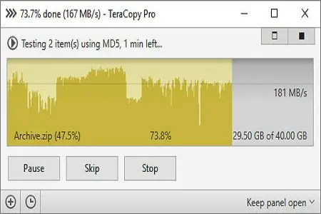 teracopy pro menu