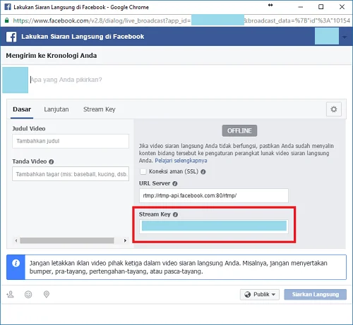 Cara Live Streaming Facebook!! Live Fb Profil 3 Edit
