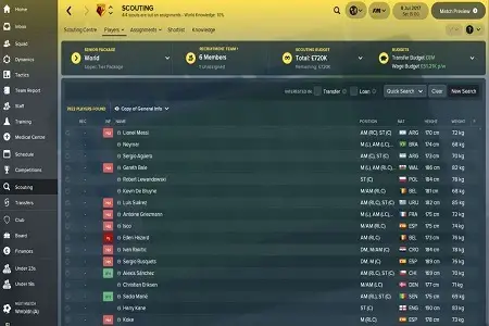 FM 2018 Menu