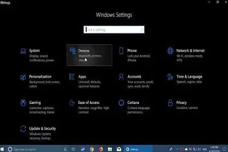 Windows 10 RS 5 Menu