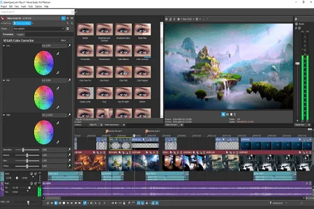 magix vegas movie studio platinum menu