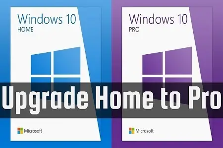 win 10 home to pro menu