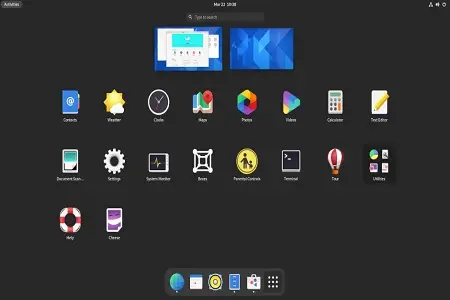 Ubuntu 21.10 Menu