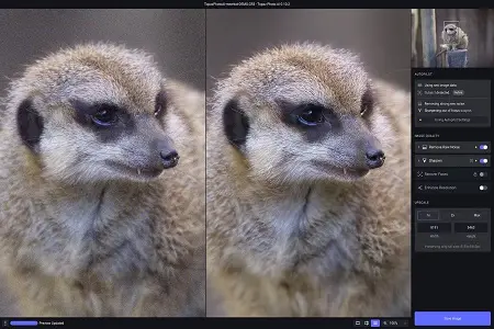 Topaz Photo AI Menu